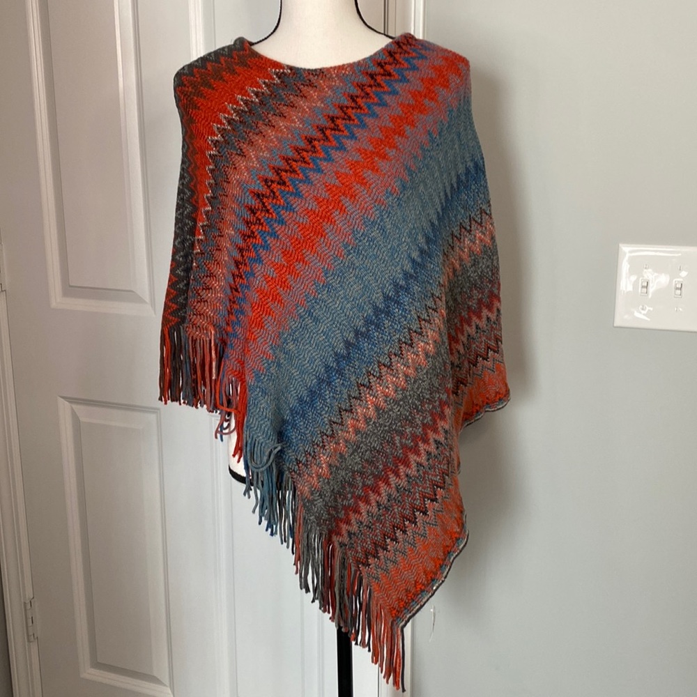 Knit Sweater Poncho NWOT